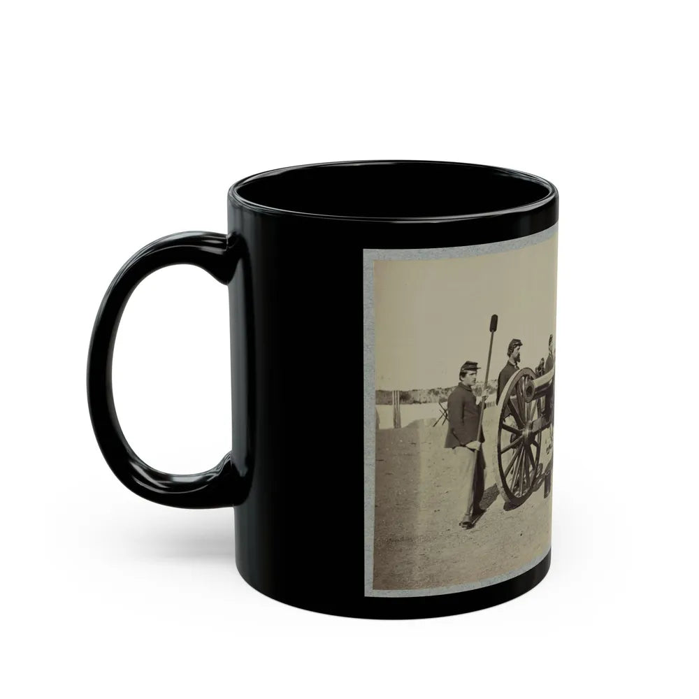 1st Conn. Artillery, Ft. Richardson, Arlington Heights, Va. 20 Pounder Parrott (U.S. Civil War) Black Coffee Mug-Go Mug Yourself