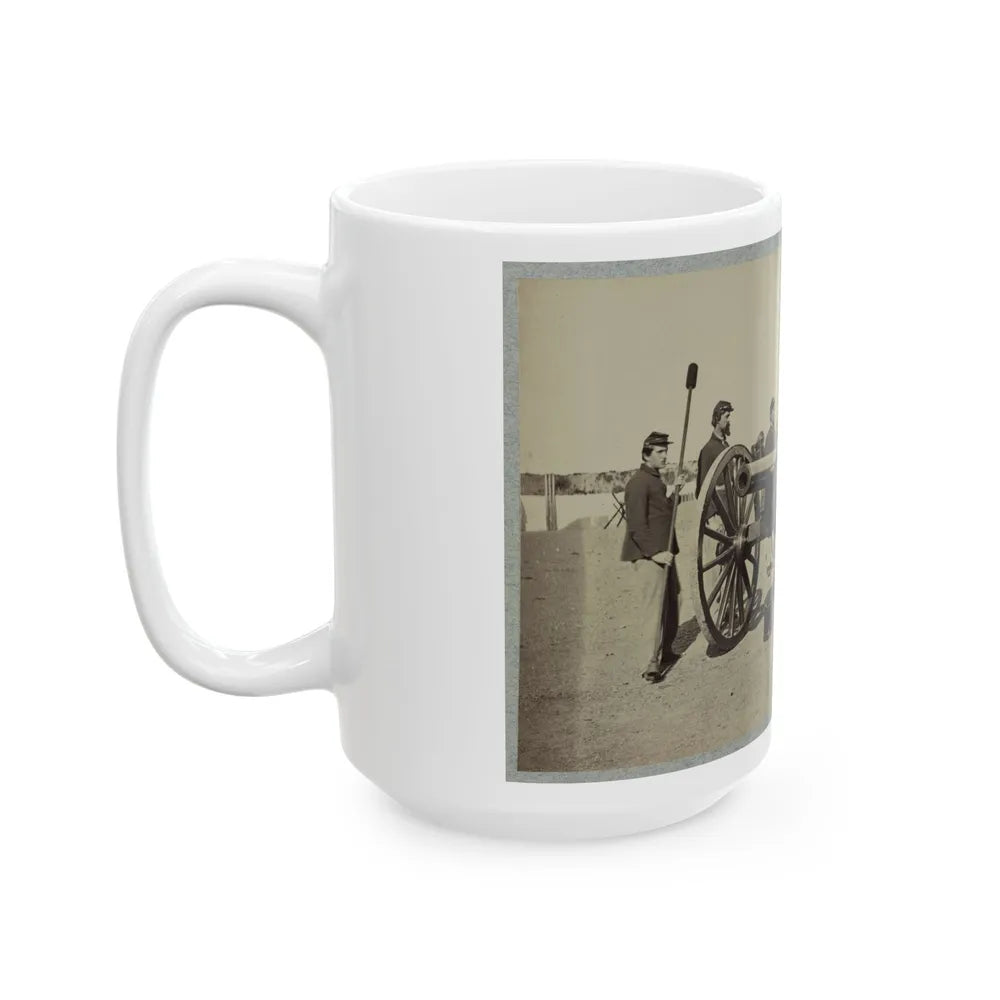 1st Conn. Artillery, Ft. Richardson, Arlington Heights, Va. 20 Pounder Parrott (U.S. Civil War) White Coffee Mug-Go Mug Yourself