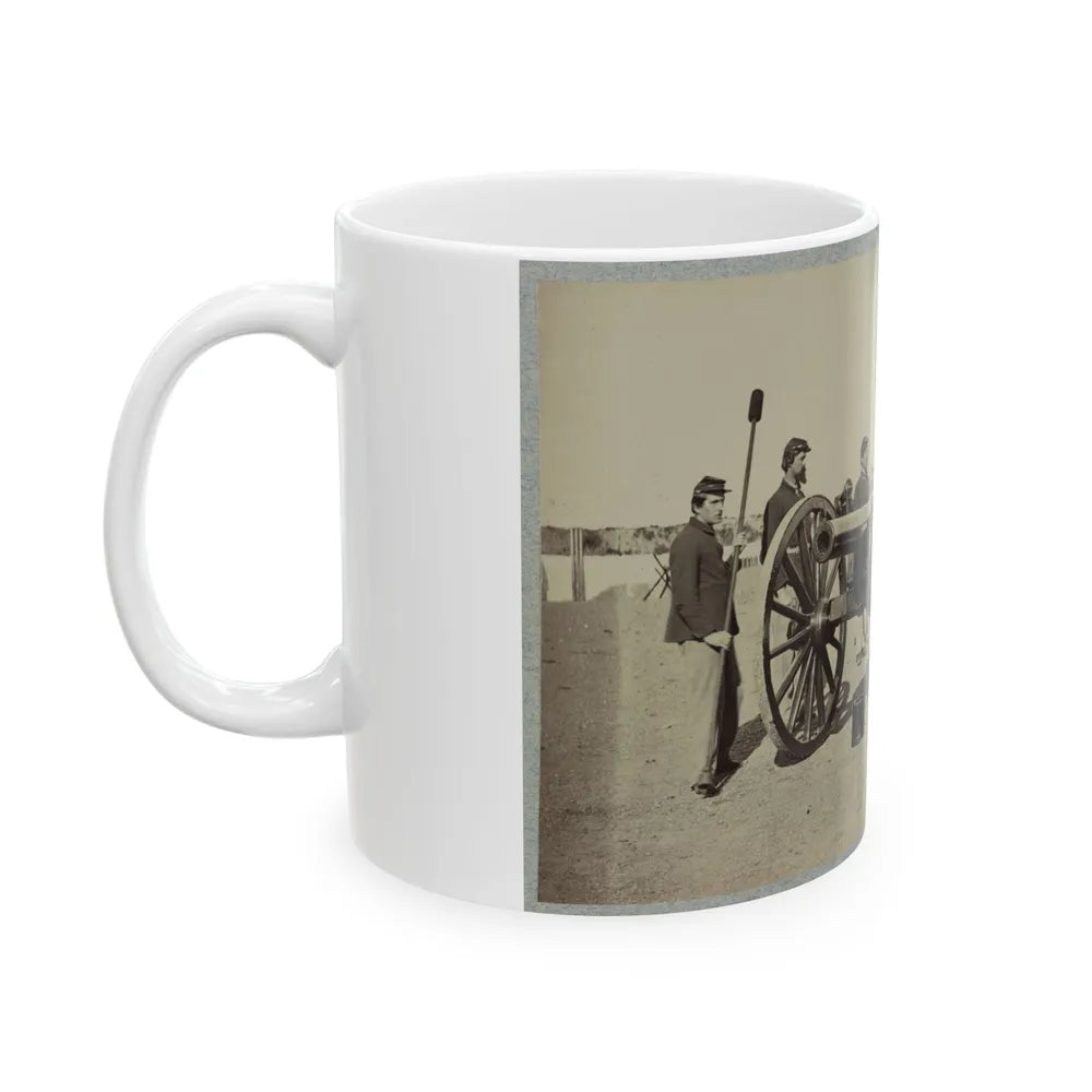 1st Conn. Artillery, Ft. Richardson, Arlington Heights, Va. 20 Pounder Parrott (U.S. Civil War) White Coffee Mug-Go Mug Yourself