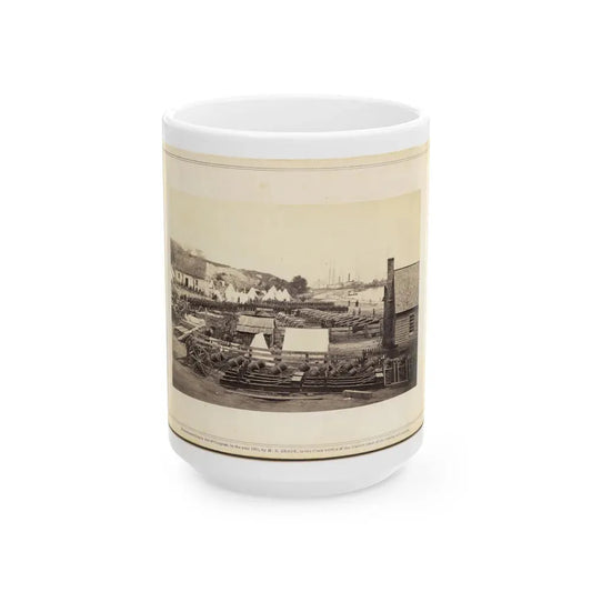 1st Connecticut Artillery Park Encamped At The Former Quarters Of The Louisiana Tigers. (U.S. Civil War) White Coffee Mug 15oz - Go Mug Yourself