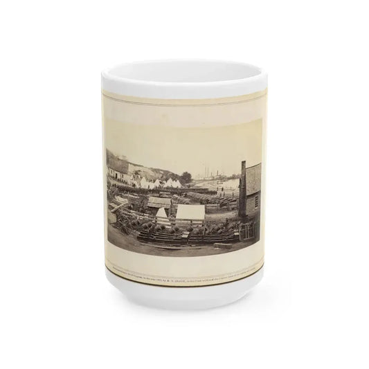 1st Connecticut Artillery Park Encamped At The Former Quarters Of The Louisiana Tigers. (U.S. Civil War) White Coffee Mug 15oz - Go Mug Yourself