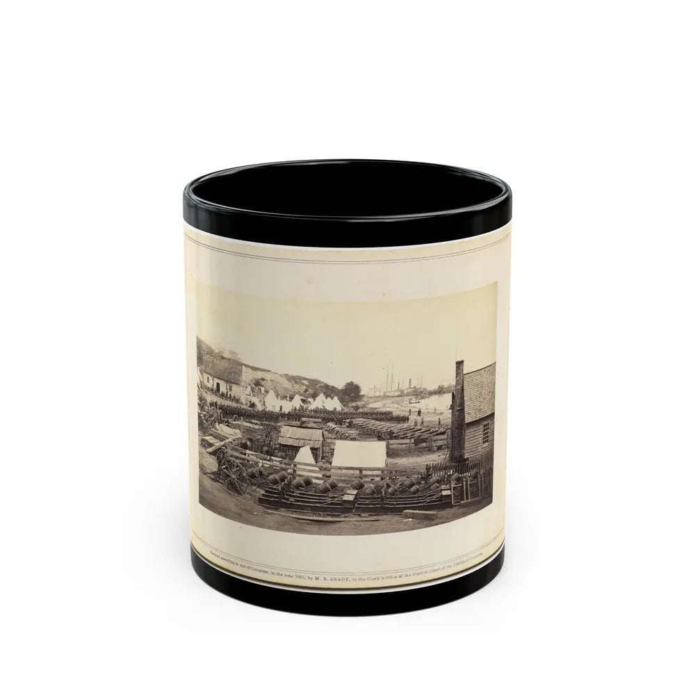 1st Connecticut Artillery Park Encamped At The Former Quarters Of The Louisiana Tigers. (U.S. Civil War) Black Coffee Mug-11oz-Go Mug Yourself