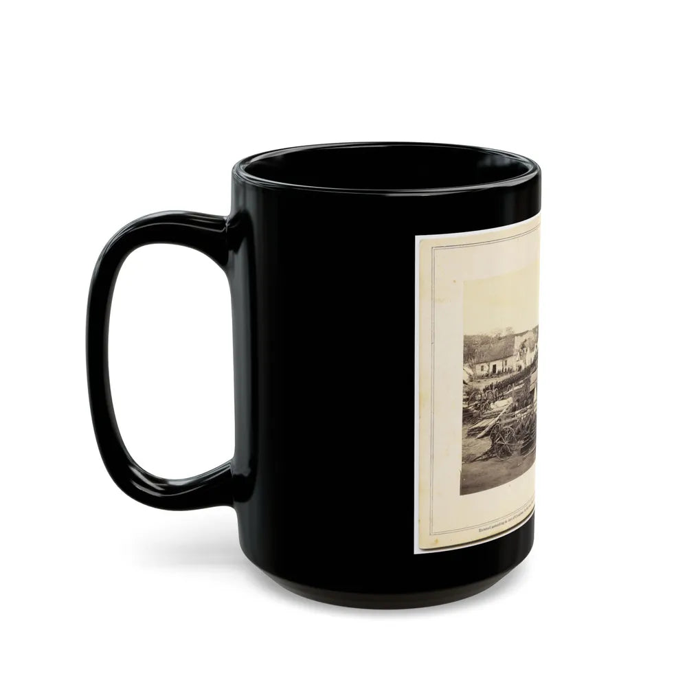 1st Connecticut Artillery Park Encamped At The Former Quarters Of The Louisiana Tigers. (U.S. Civil War) Black Coffee Mug-Go Mug Yourself