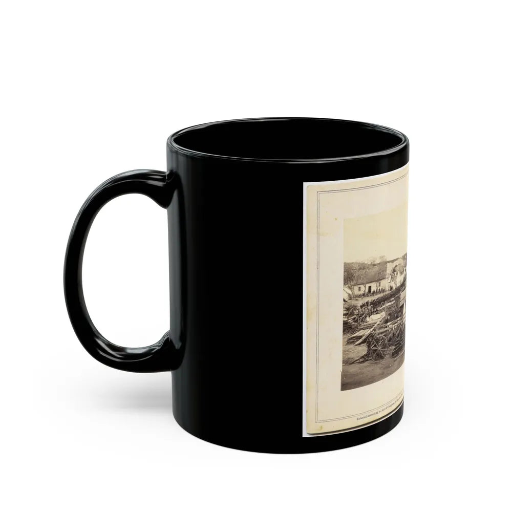 1st Connecticut Artillery Park Encamped At The Former Quarters Of The Louisiana Tigers. (U.S. Civil War) Black Coffee Mug-Go Mug Yourself