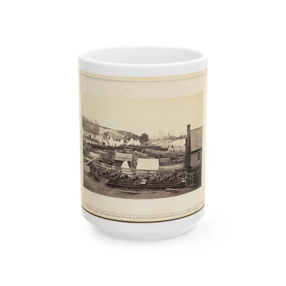 1st Connecticut Artillery Park Encamped At The Former Quarters Of The Louisiana Tigers. (U.S. Civil War) White Coffee Mug-15oz-Go Mug Yourself