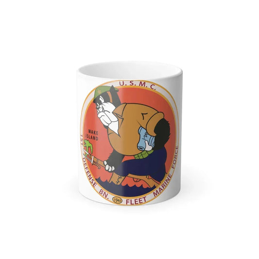 1st Defense Battalion Wake Island (USMC) Color Changing Coffee Mug 11oz - Go Mug Yourself