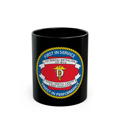 1st Dental Btn Naval Dental Cnt Camp Pendleton (U.S. Navy) Black Coffee Mug-11oz-Go Mug Yourself