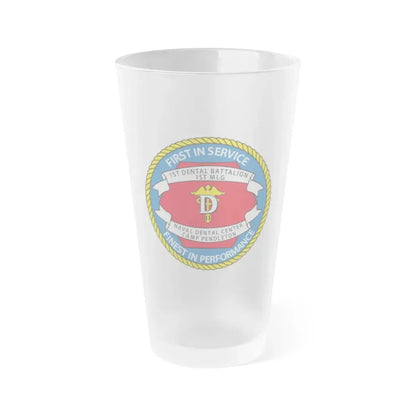 1st Dental Btn Naval Dental Cnt Camp Pendleton (U.S. Navy) Frosted Pint Glass 16oz Default Title - Go Mug Yourself