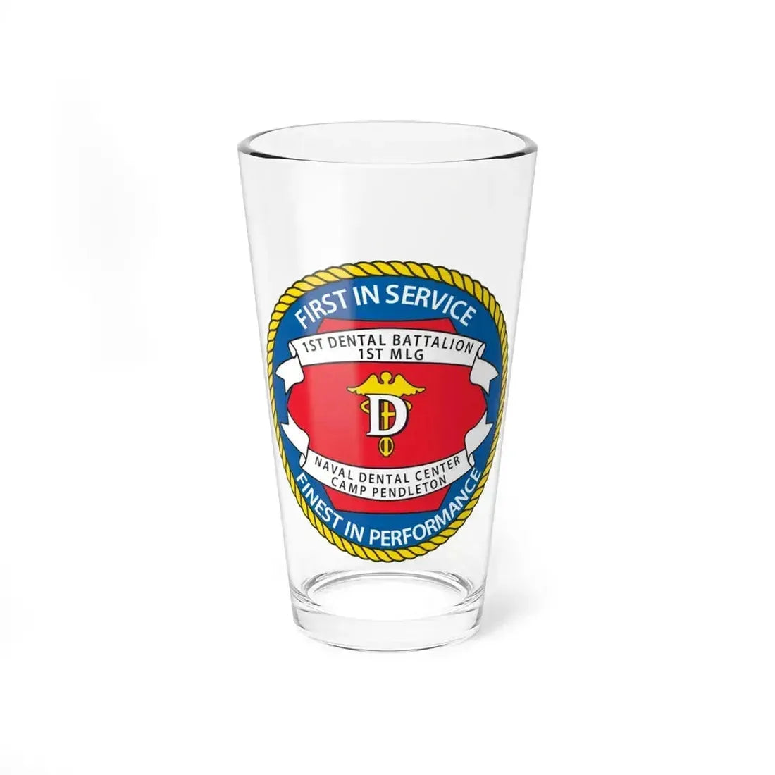 1st Dental Btn Naval Dental Cnt Camp Pendleton (U.S. Navy) Pint Glass 16oz 16oz - Go Mug Yourself