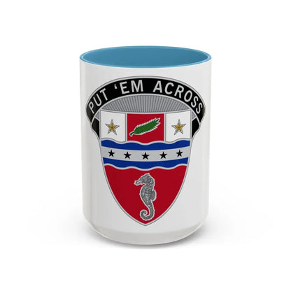 1st Engineer Brigade (U.S. Army) Accent Coffee Mug 15oz Light Blue - Go Mug Yourself
