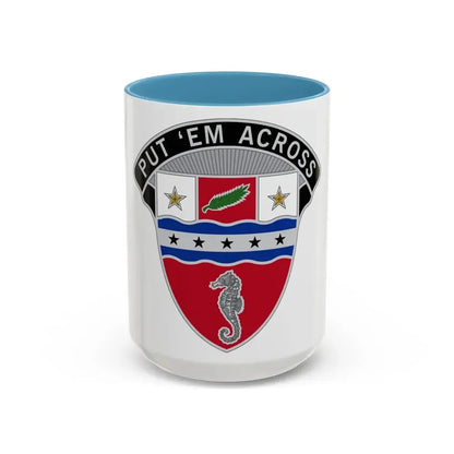 1st Engineer Brigade (U.S. Army) Accent Coffee Mug 15oz Light Blue - Go Mug Yourself