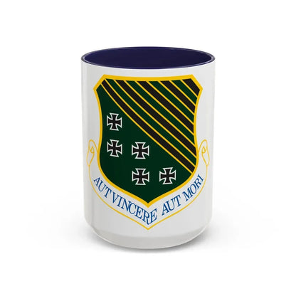 1st Fighter Wing (U.S. Air Force) Accent Coffee Mug 15oz Navy - Go Mug Yourself