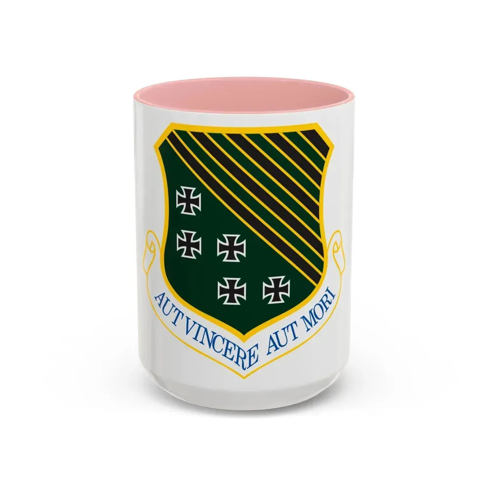 1st Fighter Wing (U.S. Air Force) Accent Coffee Mug 15oz Pink - Go Mug Yourself