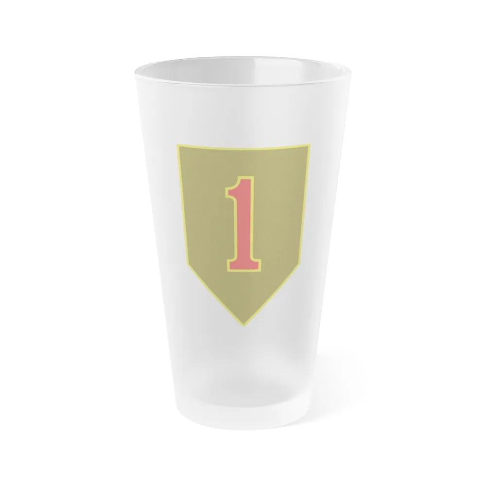 1st Infantry Division (U.S. Army) Frosted Pint Glass 16oz-Go Mug Yourself