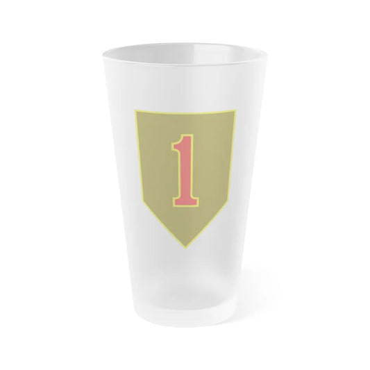 1st Infantry Division (U.S. Army) Frosted Pint Glass 16oz-Go Mug Yourself