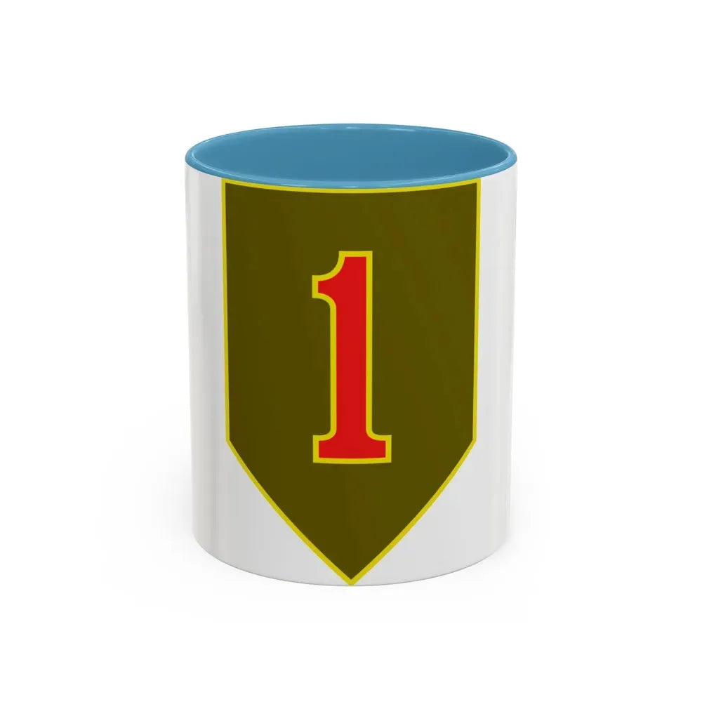 1st Infantry Division (U.S. Army) Accent Coffee Mug 11oz Light Blue - Go Mug Yourself