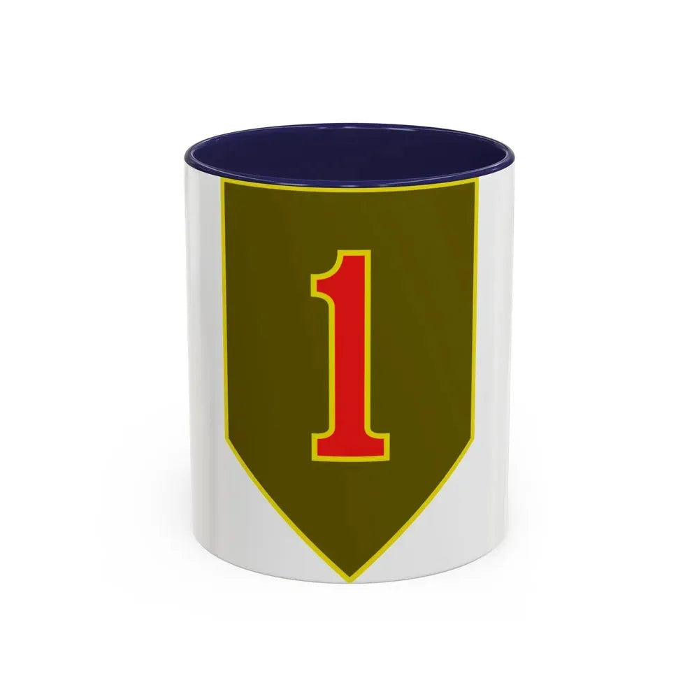 1st Infantry Division (U.S. Army) Accent Coffee Mug 11oz Navy - Go Mug Yourself