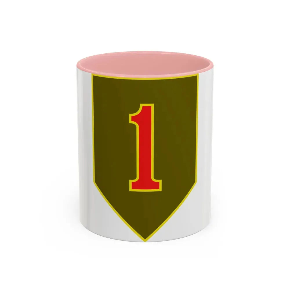 1st Infantry Division (U.S. Army) Accent Coffee Mug 11oz Pink - Go Mug Yourself