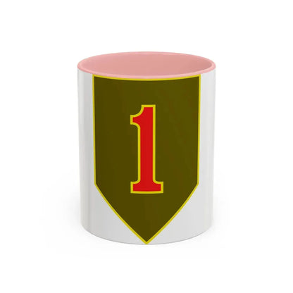 1st Infantry Division (U.S. Army) Accent Coffee Mug 11oz Pink - Go Mug Yourself