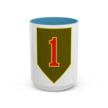 1st Infantry Division (U.S. Army) Accent Coffee Mug 15oz Light Blue - Go Mug Yourself