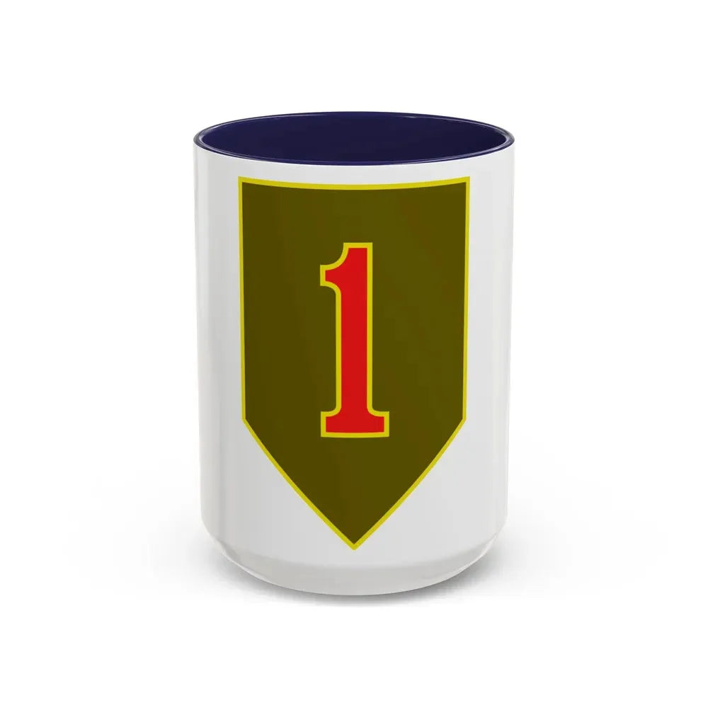 1st Infantry Division (U.S. Army) Accent Coffee Mug 15oz Navy - Go Mug Yourself