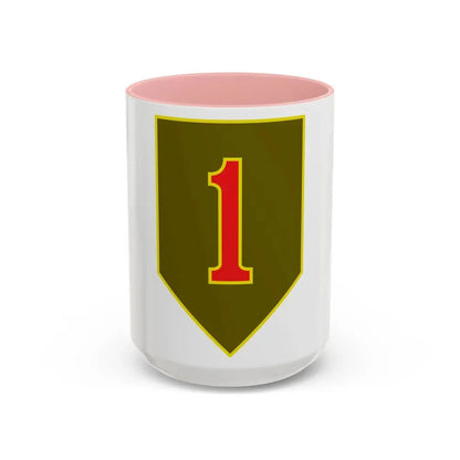 1st Infantry Division (U.S. Army) Accent Coffee Mug 15oz Pink - Go Mug Yourself