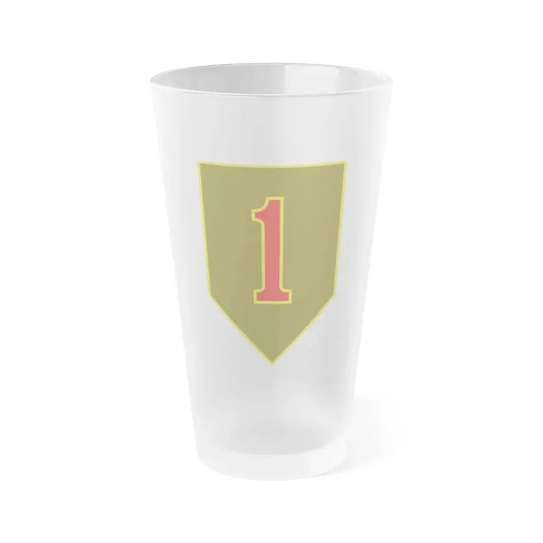 1st Infantry Division (U.S. Army) Frosted Pint Glass 16oz Default Title - Go Mug Yourself