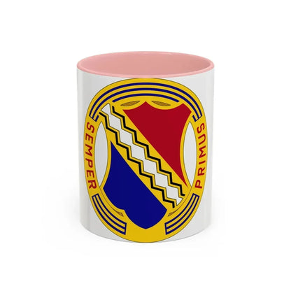 1st Infantry Regiment (U.S. Army) Accent Coffee Mug 11oz Pink - Go Mug Yourself
