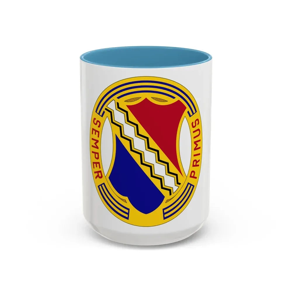 1st Infantry Regiment (U.S. Army) Accent Coffee Mug 15oz Light Blue - Go Mug Yourself
