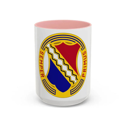 1st Infantry Regiment (U.S. Army) Accent Coffee Mug 15oz Pink - Go Mug Yourself