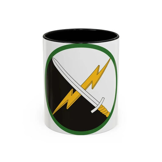1st Information Operations Command (U.S. Army) Accent Coffee Mug 11oz Black - Go Mug Yourself