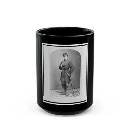 1st Lieutenant August Bitter, Union Officer In The 24th Illinois Regiment, Full-Length Portrait, Standing, Facing Front (U.S. Civil War) Black Coffee Mug 15oz - Go Mug Yourself