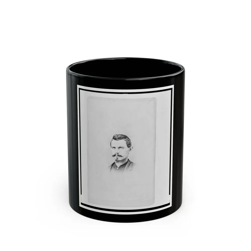 1st Lieutenant Charles Reifert (Reiffert), Union Officer In The 32nd Indiana Regiment, Bust Portrait, Facing Front (U.S. Civil War) Black Coffee Mug-11oz-Go Mug Yourself