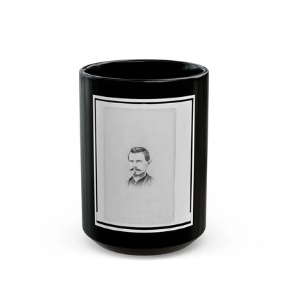 1st Lieutenant Charles Reifert (Reiffert), Union Officer In The 32nd Indiana Regiment, Bust Portrait, Facing Front (U.S. Civil War) Black Coffee Mug-15oz-Go Mug Yourself