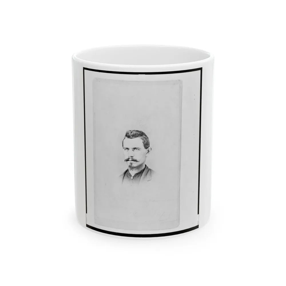 1st Lieutenant Charles Reifert (Reiffert), Union Officer In The 32nd Indiana Regiment, Bust Portrait, Facing Front (U.S. Civil War) White Coffee Mug-11oz-Go Mug Yourself