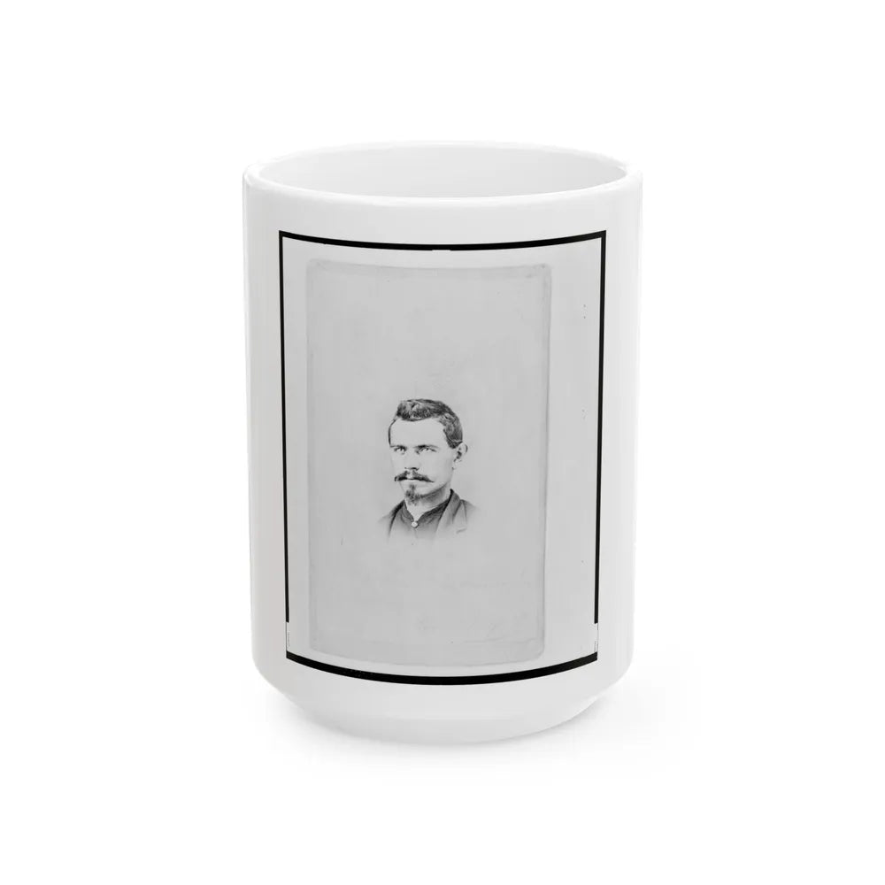 1st Lieutenant Charles Reifert (Reiffert), Union Officer In The 32nd Indiana Regiment, Bust Portrait, Facing Front (U.S. Civil War) White Coffee Mug-15oz-Go Mug Yourself