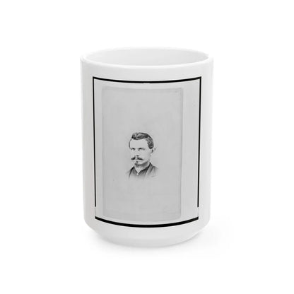 1st Lieutenant Charles Reifert (Reiffert), Union Officer In The 32nd Indiana Regiment, Bust Portrait, Facing Front (U.S. Civil War) White Coffee Mug-15oz-Go Mug Yourself