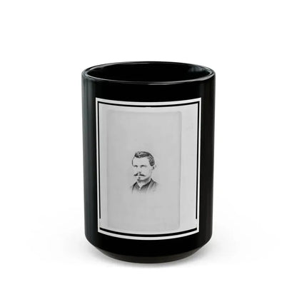 1st Lieutenant Charles Reifert (Reiffert), Union Officer In The 32nd Indiana Regiment, Bust Portrait, Facing Front (U.S. Civil War) Black Coffee Mug 15oz - Go Mug Yourself
