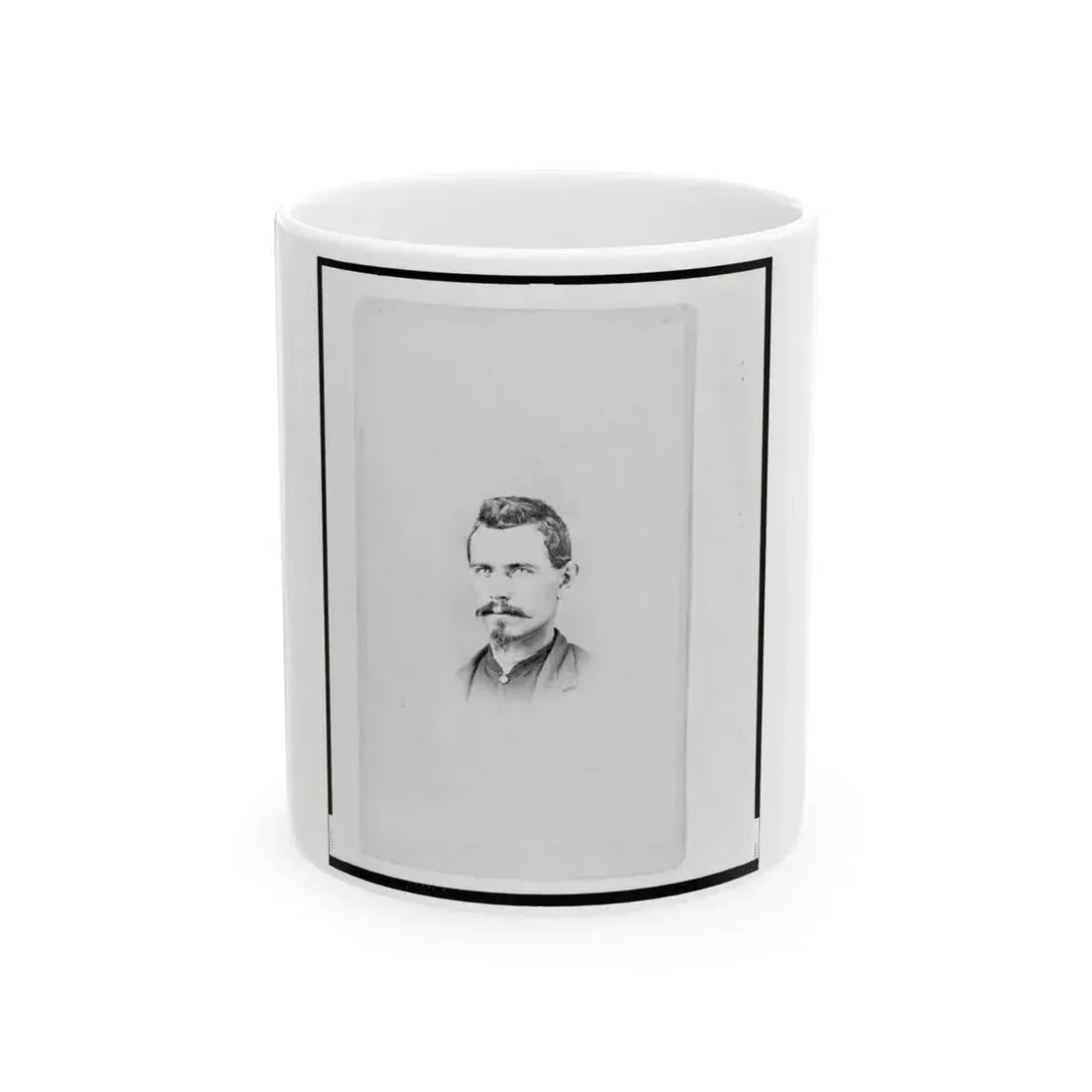 1st Lieutenant Charles Reifert (Reiffert), Union Officer In The 32nd Indiana Regiment, Bust Portrait, Facing Front (U.S. Civil War) White Coffee Mug 11oz - Go Mug Yourself