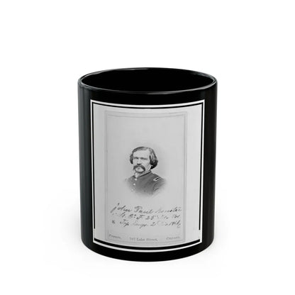 1st Lieutenant John Paul Kuntze, Union Officer, Bust Portrait, Facing Front (U.S. Civil War) Black Coffee Mug-11oz-Go Mug Yourself