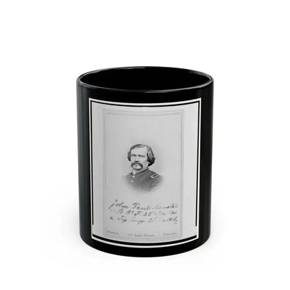 1st Lieutenant John Paul Kuntze, Union Officer, Bust Portrait, Facing Front (U.S. Civil War) Black Coffee Mug 11oz - Go Mug Yourself