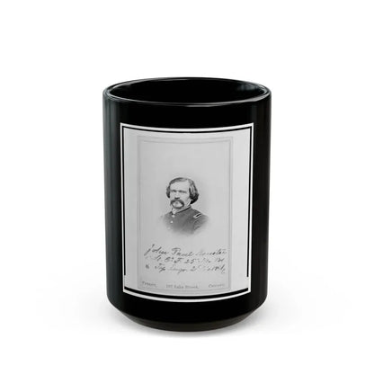 1st Lieutenant John Paul Kuntze, Union Officer, Bust Portrait, Facing Front (U.S. Civil War) Black Coffee Mug 15oz - Go Mug Yourself