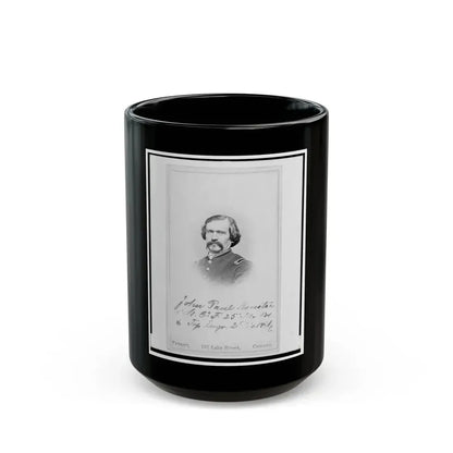 1st Lieutenant John Paul Kuntze, Union Officer, Bust Portrait, Facing Front (U.S. Civil War) Black Coffee Mug 15oz - Go Mug Yourself