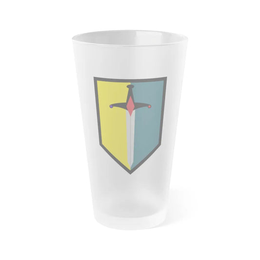 1st Maneuver Enhancement Brigade (U.S. Army) Frosted Pint Glass 16oz-Go Mug Yourself