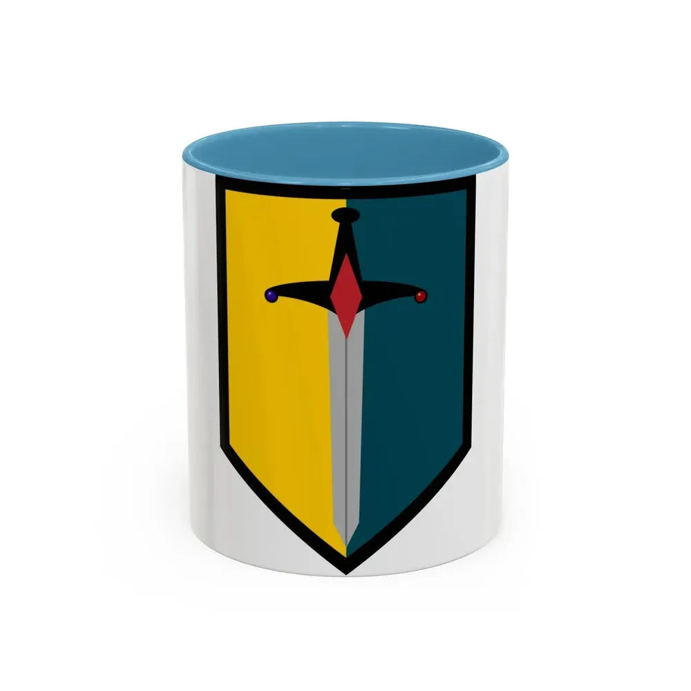 1st Maneuver Enhancement Brigade (U.S. Army) Accent Coffee Mug 11oz Light Blue - Go Mug Yourself