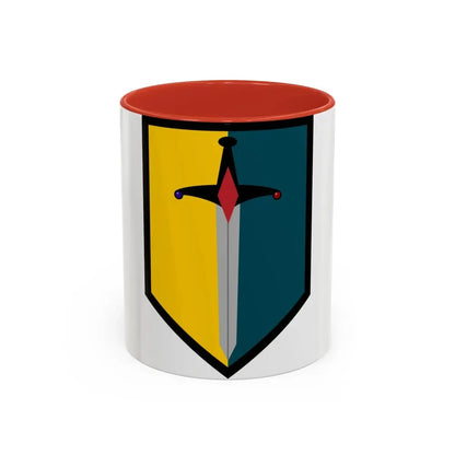 1st Maneuver Enhancement Brigade (U.S. Army) Accent Coffee Mug 11oz Red - Go Mug Yourself