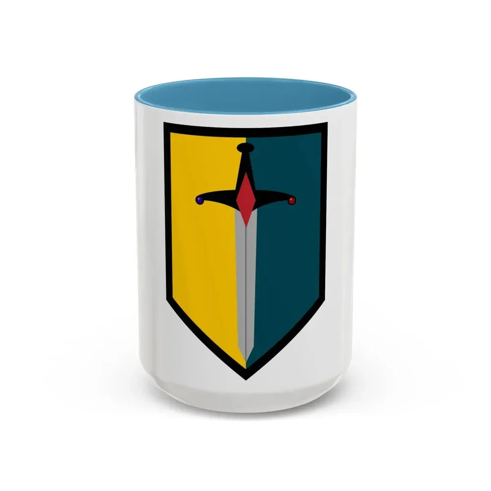 1st Maneuver Enhancement Brigade (U.S. Army) Accent Coffee Mug 15oz Light Blue - Go Mug Yourself
