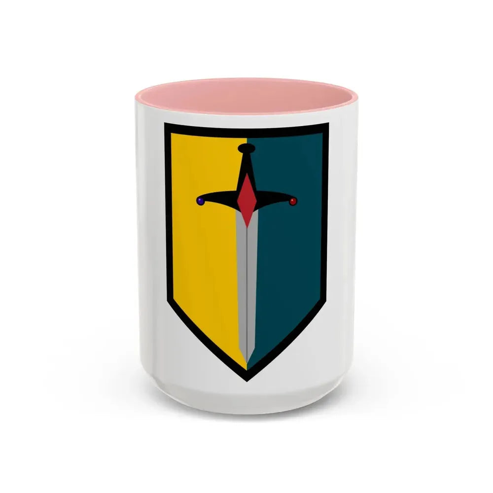 1st Maneuver Enhancement Brigade (U.S. Army) Accent Coffee Mug 15oz Pink - Go Mug Yourself