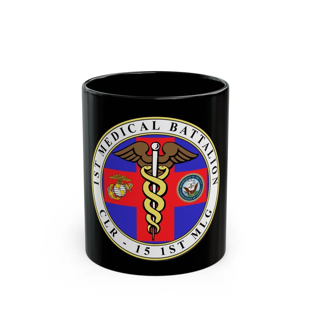 1st Medical Battalion (USMC) Black Coffee Mug-11oz-Go Mug Yourself