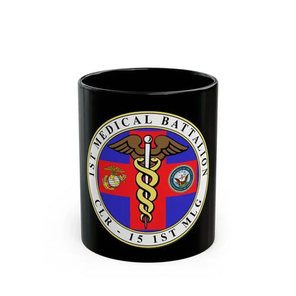 1st Medical Battalion (USMC) Black Coffee Mug 11oz - Go Mug Yourself